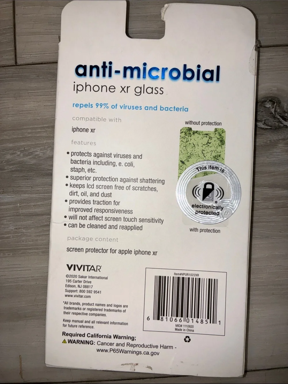 4️⃣ Anti-Microbial iPhone XR Glass Screen Protector